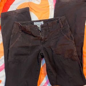 Womens Brown Fit n Flare Cargos